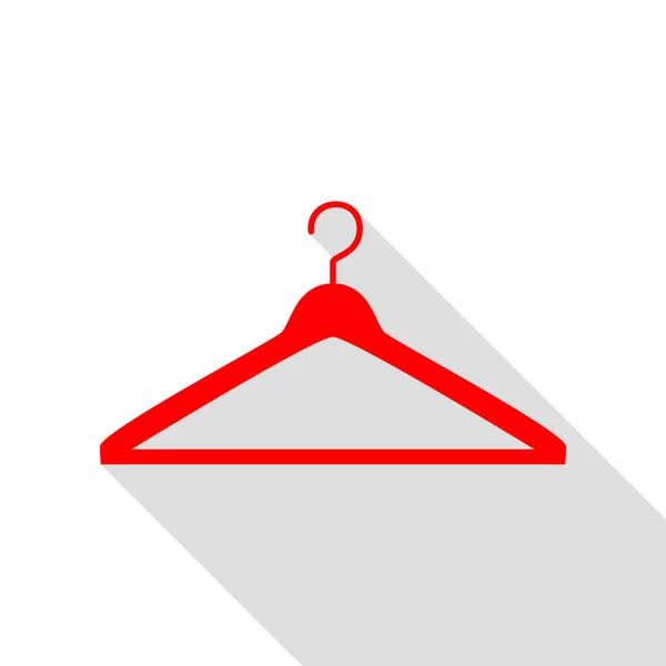 Hängezeichen-Illustration. rotes Symbol mit flachem Schattenpfad. — Stockvektor