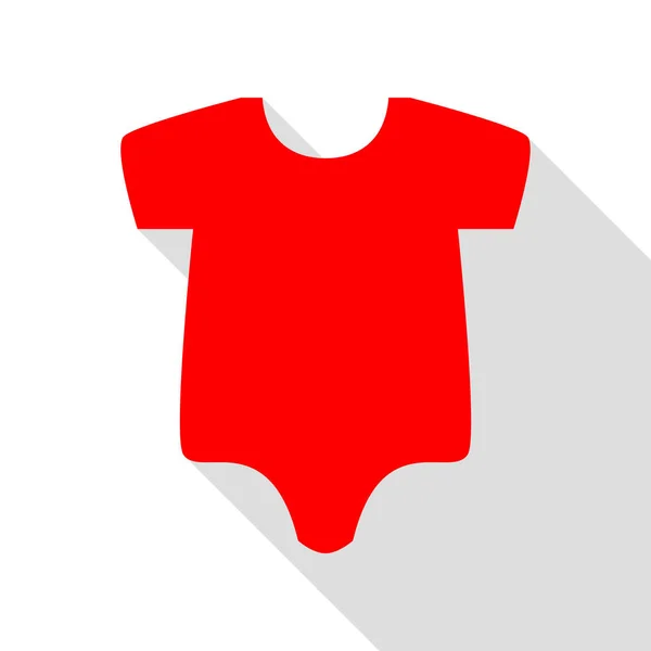 Baba jel illusztráció. Piros ikon, lapos stílusú shadow elérési útja. — Stock Vector