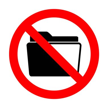 Hiçbir klasör işareti illüstrasyon. 