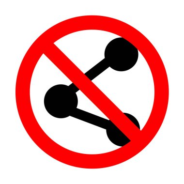 Hiçbir paylaşım işaret illüstrasyon. 