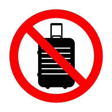 Hiçbir Bagaj işareti illüstrasyon. 