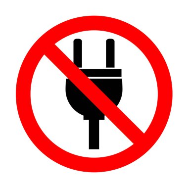 Yok soket işareti illüstrasyon. 