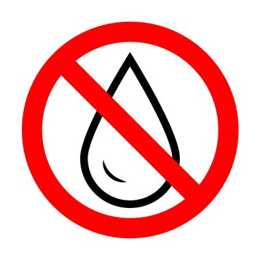 Su işareti yok damla. 