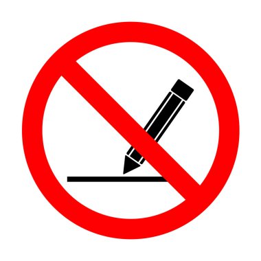 Hiçbir kalem işareti illüstrasyon. 