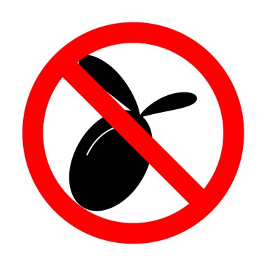 Hiçbir zeytin işareti illüstrasyon. 