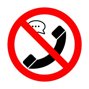 Telefon konuşma balonu işareti ile. 