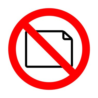 Hiçbir yatay belge işareti illüstrasyon. 