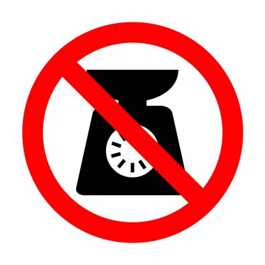 Mutfak yok işaret ölçekler. 