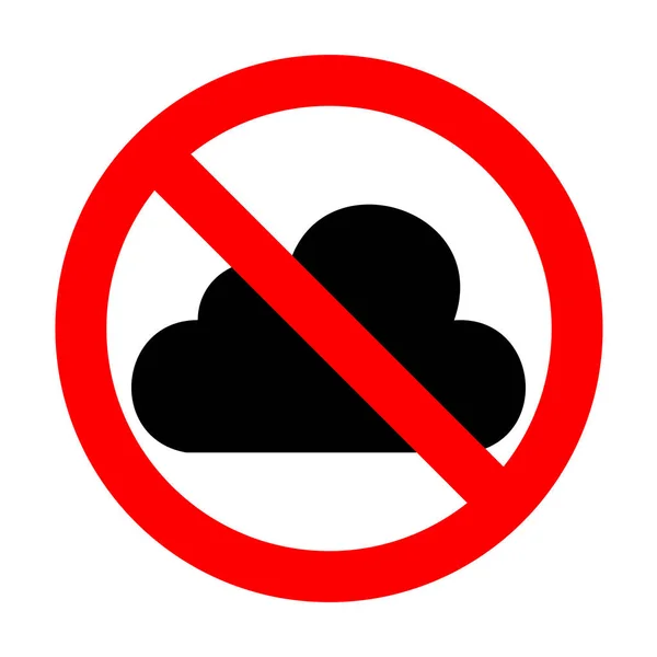 Žádné znamení ilustrace Cloud. — Stockový vektor
