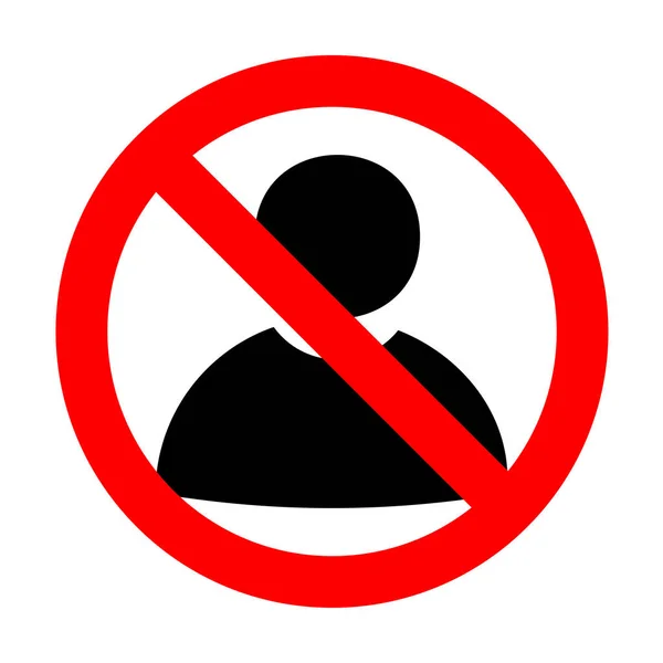 No User sign illustration. — Stock Vector