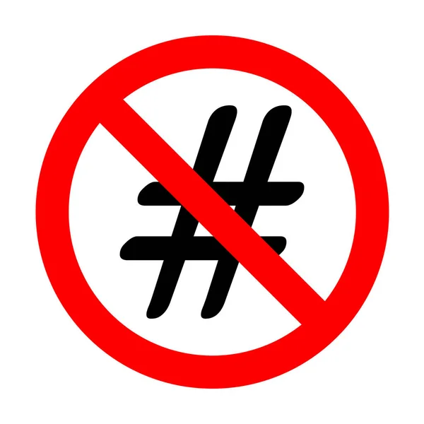 No Hashtag sign illustration. — Stock Vector
