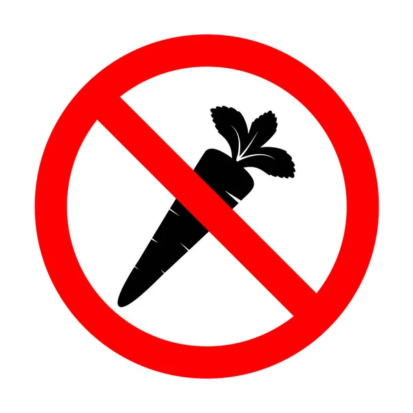 Ninguna ilustración de signo de zanahoria . — Archivo Imágenes Vectoriales
