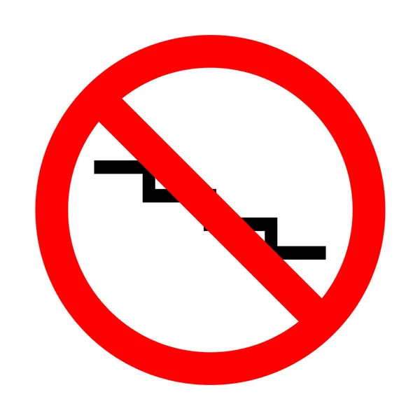 No Stair down sign. — Stock Vector