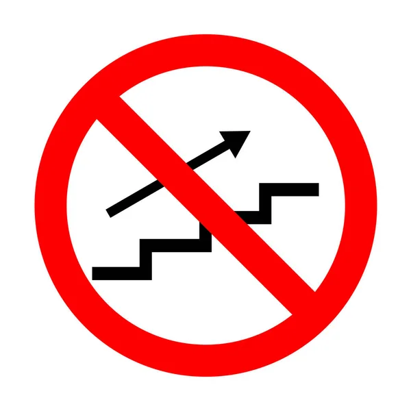Nincs lépcső nyíl. — Stock Vector