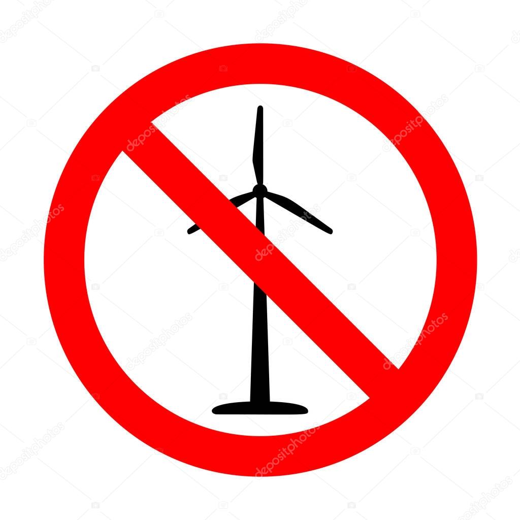 No Wind turbine logo or sign. 