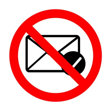 Hiçbir posta işareti illüstrasyon işareti izin. 