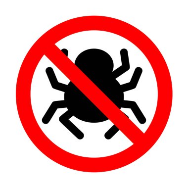 Hayır örümcek işareti illüstrasyon. 