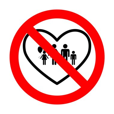 Hiçbir aile işareti illüstrasyon kalp şeklinde. 