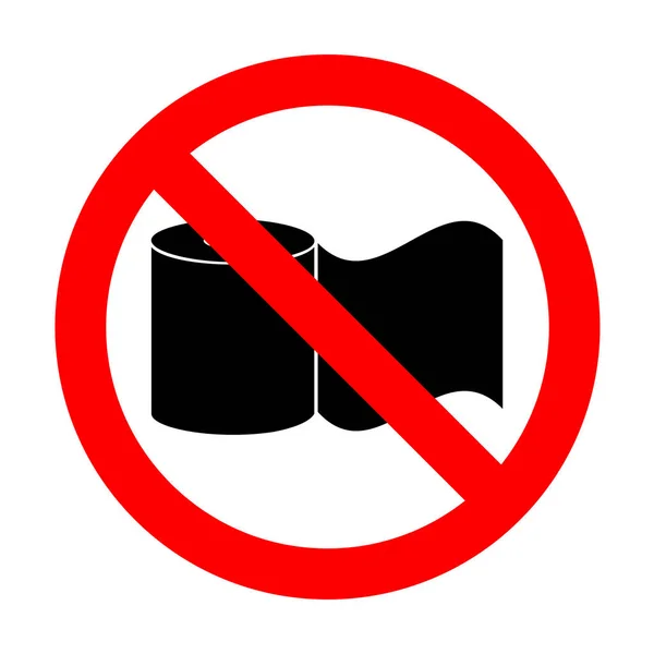 No Toilet Paper sign. — Stock Vector