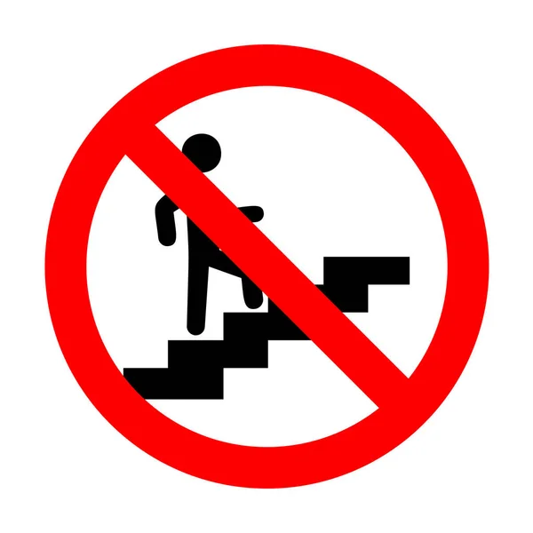 Kein Mann auf der Treppe nach oben. — Stockvektor