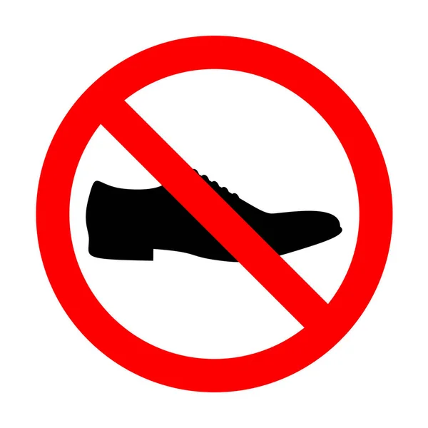 Inga män skor-tecken. — Stock vektor