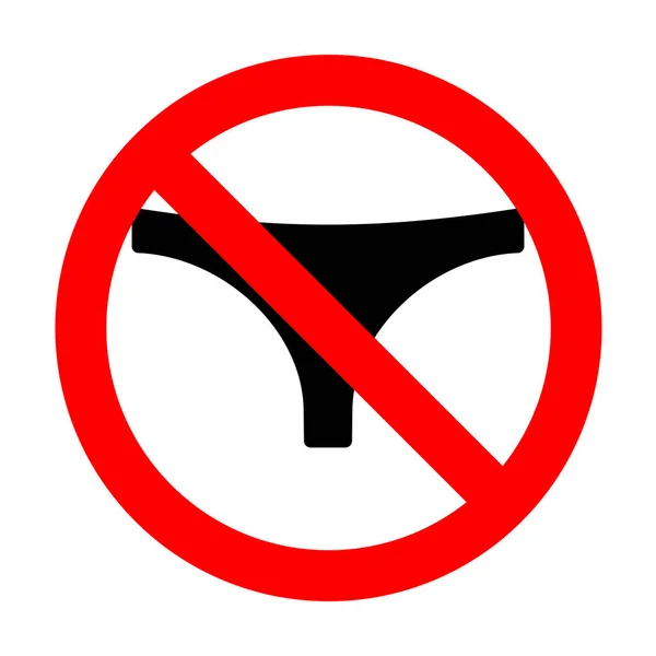 No Womens panties sign. — Stock Vector