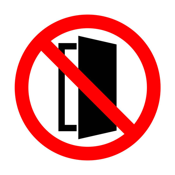 No Door sign illustration. 