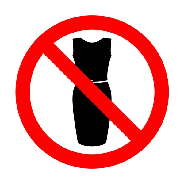 Aucune illustration de signe de robe . — Image vectorielle