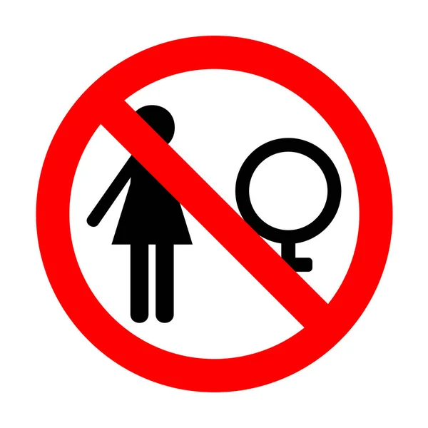 Non Illustration de signe féminin . — Image vectorielle