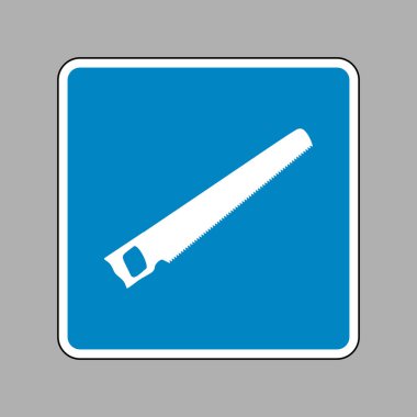 Basit işareti gördüm. Beyaz arka plan olarak mavi işareti simgesine.