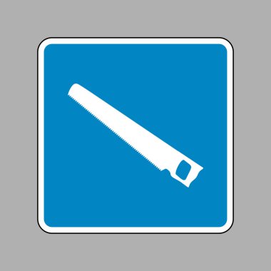 Basit işareti gördüm. Beyaz arka plan olarak mavi işareti simgesine.