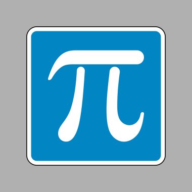 Bowling işareti illüstrasyon. Beyaz arka plan olarak mavi işareti simgesine