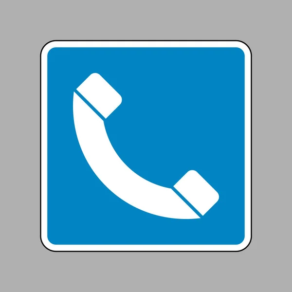 Phone sign illustration. White icon in circle with golden gradie Stock