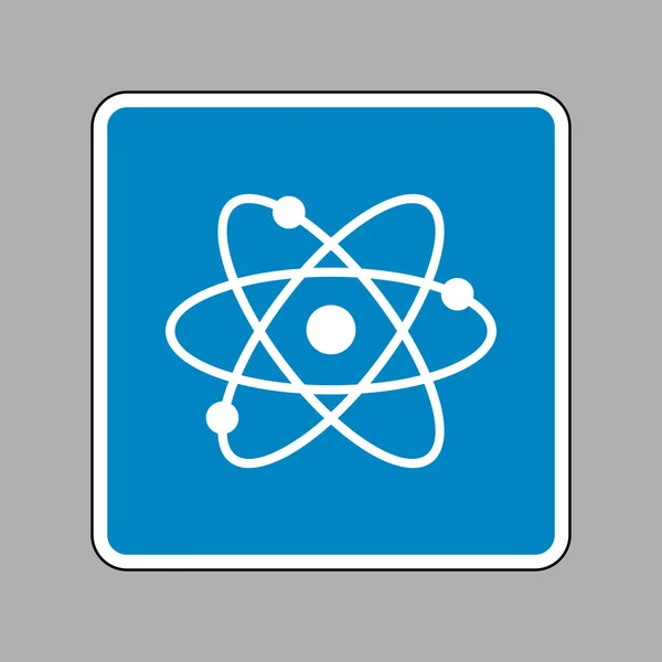Atom jel illusztráció. A kék jel mint háttér fehér ikon. — Stock Vector