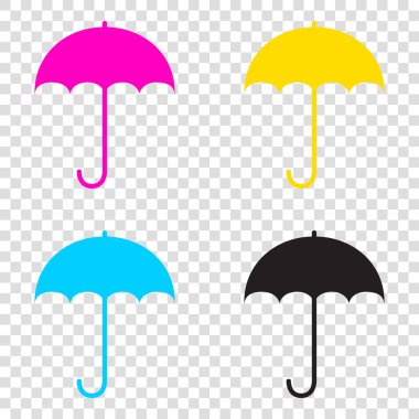 Şemsiye işareti simgesi. Yağmur koruma sembol. Düz tasarım stili. C