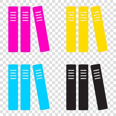 Bağlayıcılar, office klasör simgesini satır. CMYK simgeleri şeffaf b