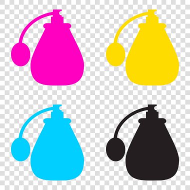 Vektör siyah parfüm Icon set. Simge nesne parfüm, parfüm simgesi