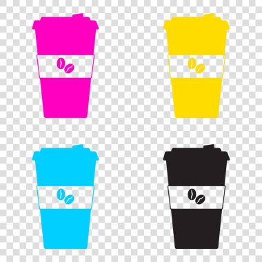 TV mikrofon işaret illüstrasyon. CMYK simgeleri şeffaf backg