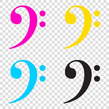 Küp işareti illüstrasyon. CMYK simgeleri şeffaf arka plan. Cy