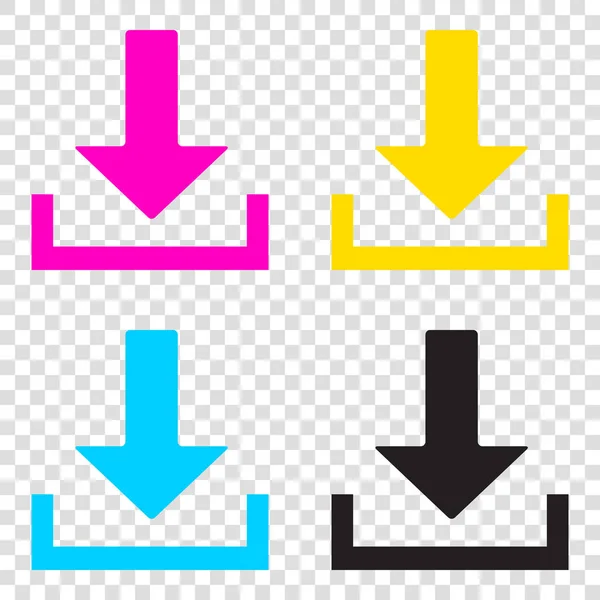 Télécharger illustration de signe. icônes CMJN sur fond transparent — Image vectorielle