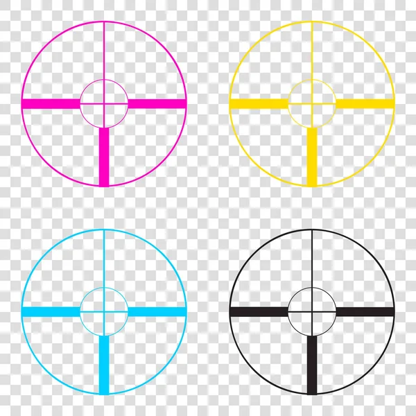 Gezicht teken illustratie. CMYK-pictogrammen op transparante achtergrond. C — Stockvector