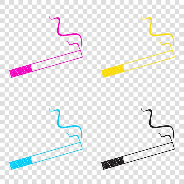 Rauch-Symbol ideal für jeden Einsatz. cmyk-Symbole auf transparentem Hintergrund — Stockvektor