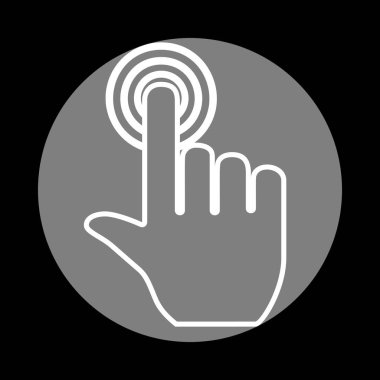 El düğmesini tıklayın. Siyah backgro, gri daire içinde beyaz simgesi