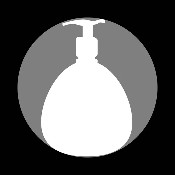 Gel, Schaum oder Flüssigseife. Spender Pumpe Kunststoffflasche Silhouette — Stockvektor