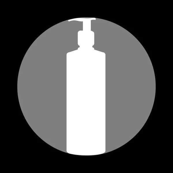 Gel, schiuma o sapone liquido. Dispenser pompa bottiglia di plastica silhouet — Vettoriale Stock
