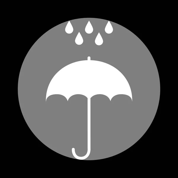 Guarda-chuva com gotas de água. Símbolo de proteção contra chuva. Projeto plano s — Vetor de Stock