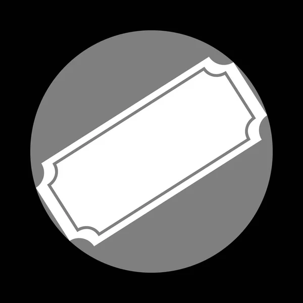 Ilustración de billetes. Icono blanco en círculo gris en bac negro — Vector de stock