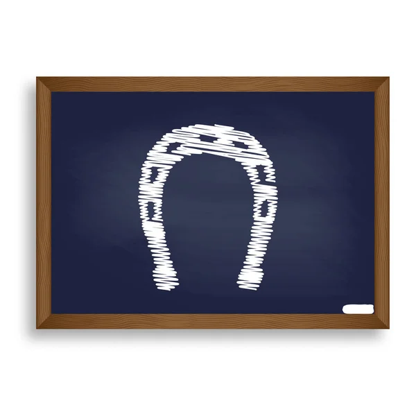 Πέταλο σύμβολο εικονογράφηση. Άσπρη κιμωλία εικονίδιο μπλε σχολείο Μπόα — Διανυσματικό Αρχείο