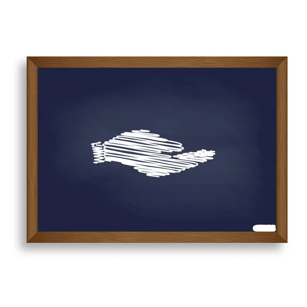Ręka znak ilustracja. Kreda biały ikona na niebieski szkoły pokładzie wi — Wektor stockowy