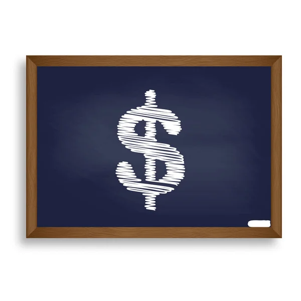 Dollars sign illustration. USD currency symbol. Money label. Whi — Stock Vector